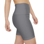 HKY SZN High Waisted Workout Shorts (Graphite Grey)