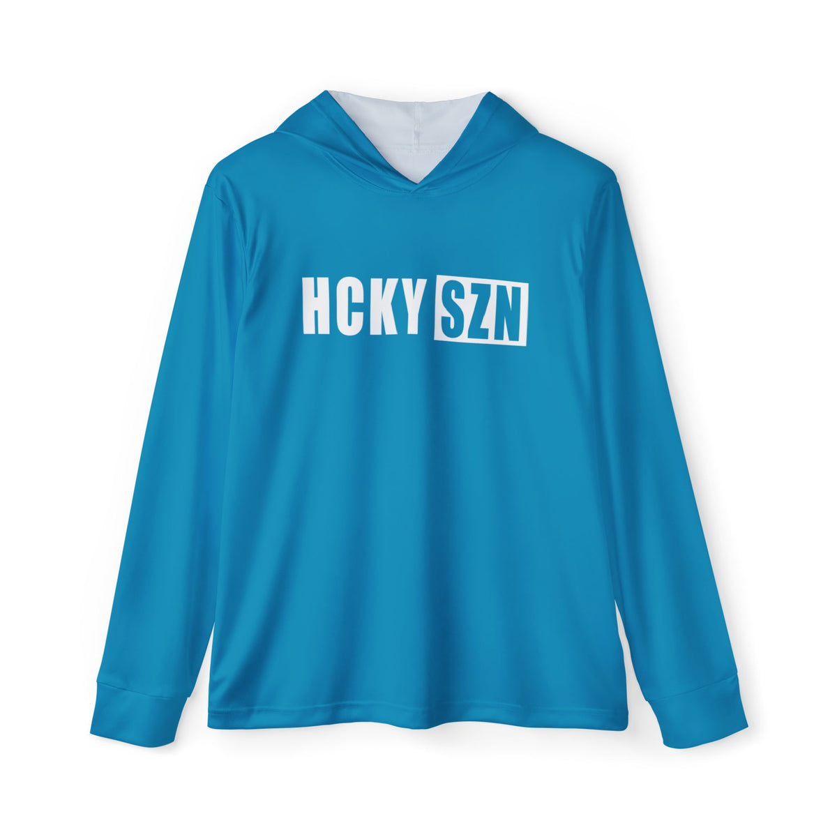 HCKY SZN Big Logo Performance Warmup Hoodie (Sky Blue/White)