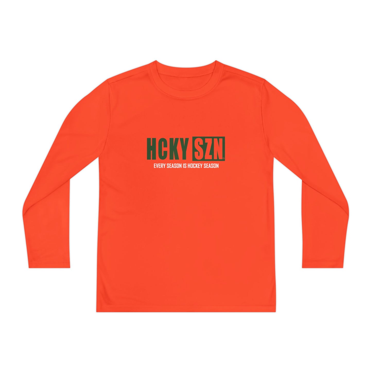 Every Season is HCKY SZN Youth Competitor Long Sleeve Tee (Forest Logo) - Various Colors