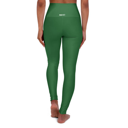 HCKY SZN High Waisted Yoga Leggings (Juniper Green)