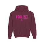 Youth HCKY SZN (Hot Pink Logo) Hooded Sweatshirt - Various Colors