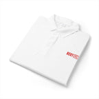 HCKY SZN Embroidered Performance Hockey Polo (White/Red Logo)