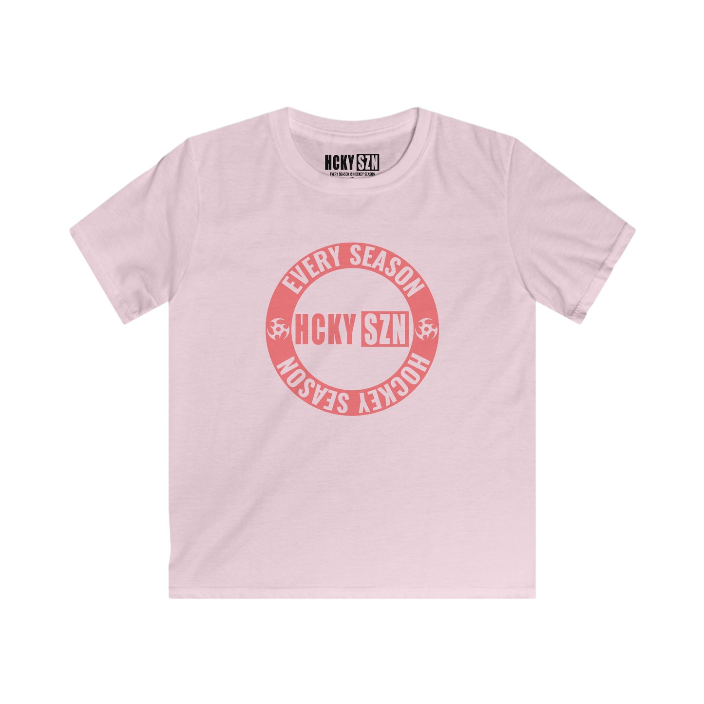 Youth Circle SZN Softstyle Tee (Peach Logo) - Various Colors