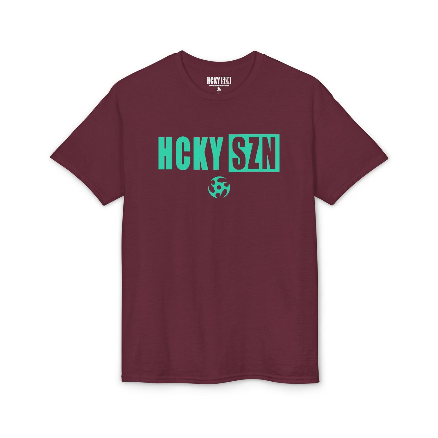 HCKY SZN Simple Star DryBlend Tee Shirt (Seafoam Logo) - Various Colors