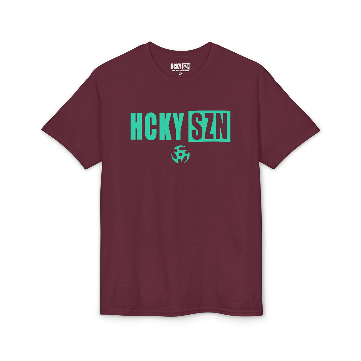 HCKY SZN Simple Star DryBlend Tee Shirt (Seafoam Logo) - Various Colors
