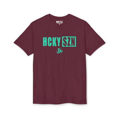 HCKY SZN Simple Star DryBlend Tee Shirt (Seafoam Logo) - Various Colors