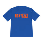 HCKYSZN (Flagship Logo) Adult Performance Tee - Royal/Orange