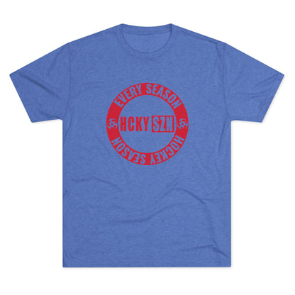 HCKY SZN Circle Logo TriBlend Tee Shirt (Red) - Various Colors