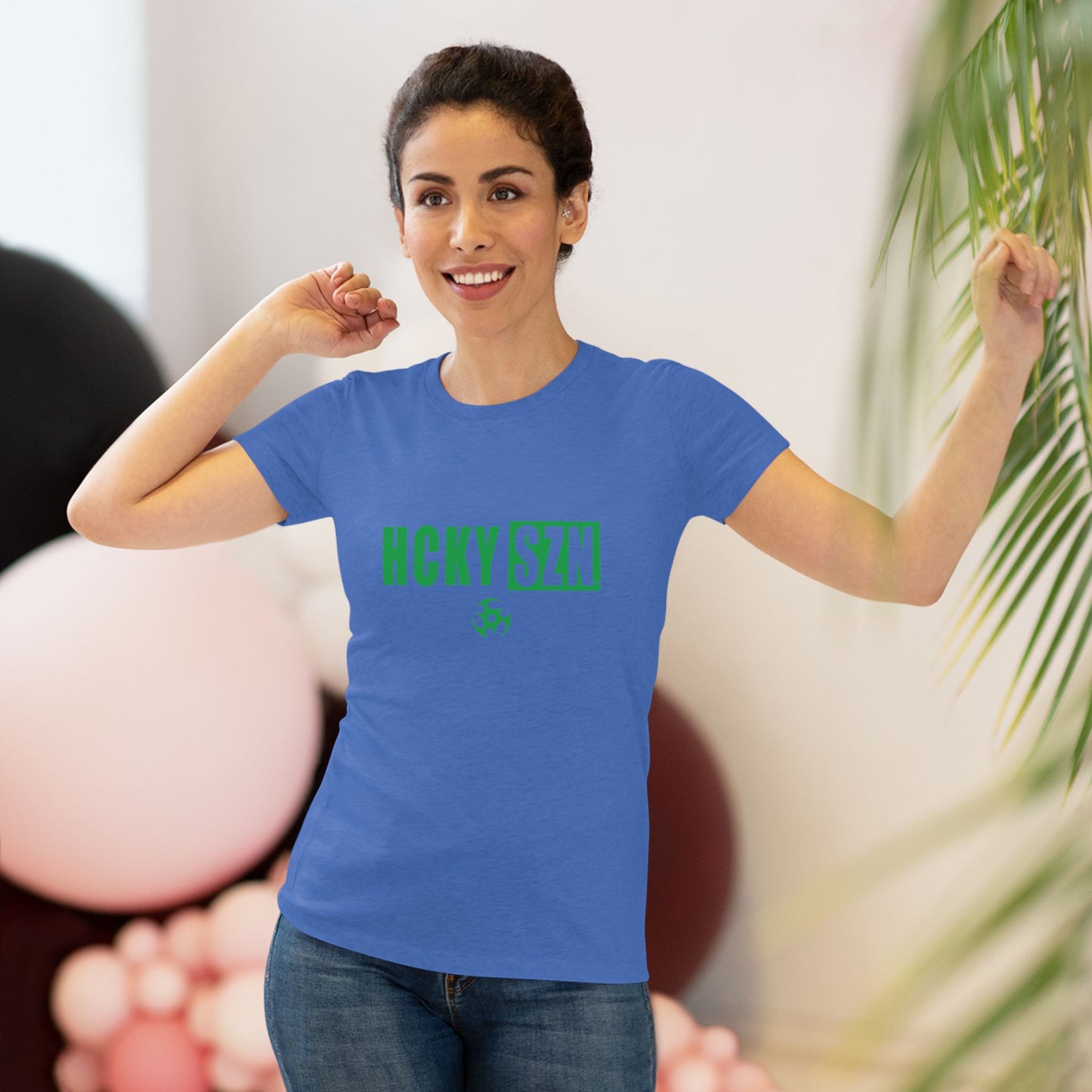 Women’s Hockey Vibe Triblend Tee (Green Logo)