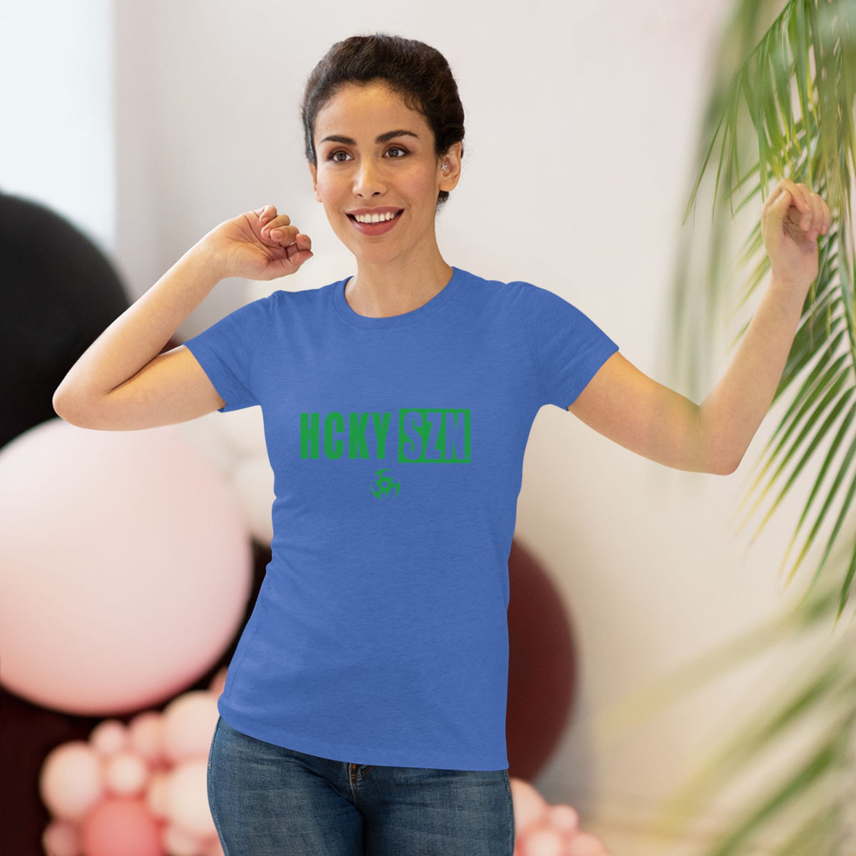 Women’s Hockey Vibe Triblend Tee (Green Logo)