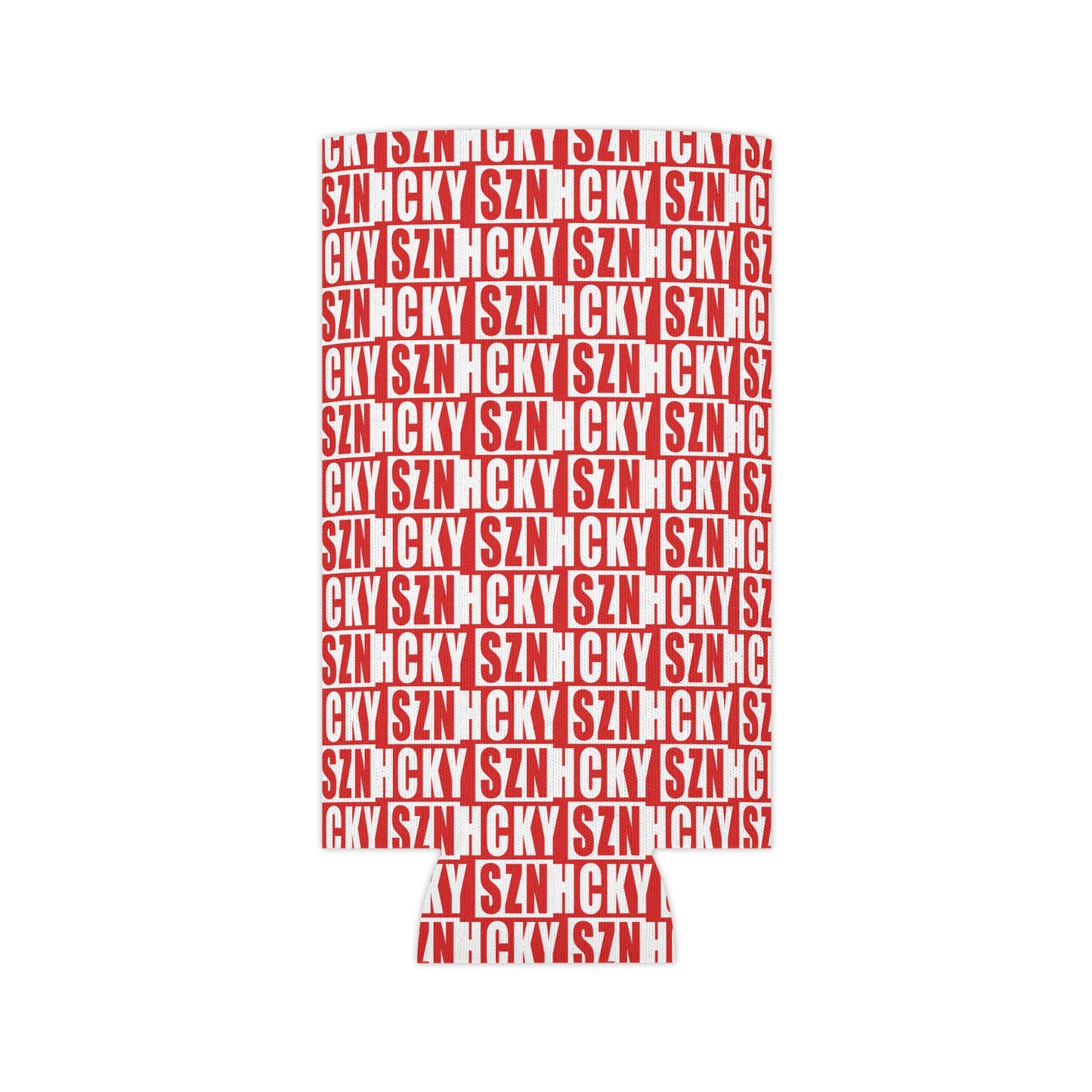 HCKY SZN AOP Slim Can Cooler (Red)