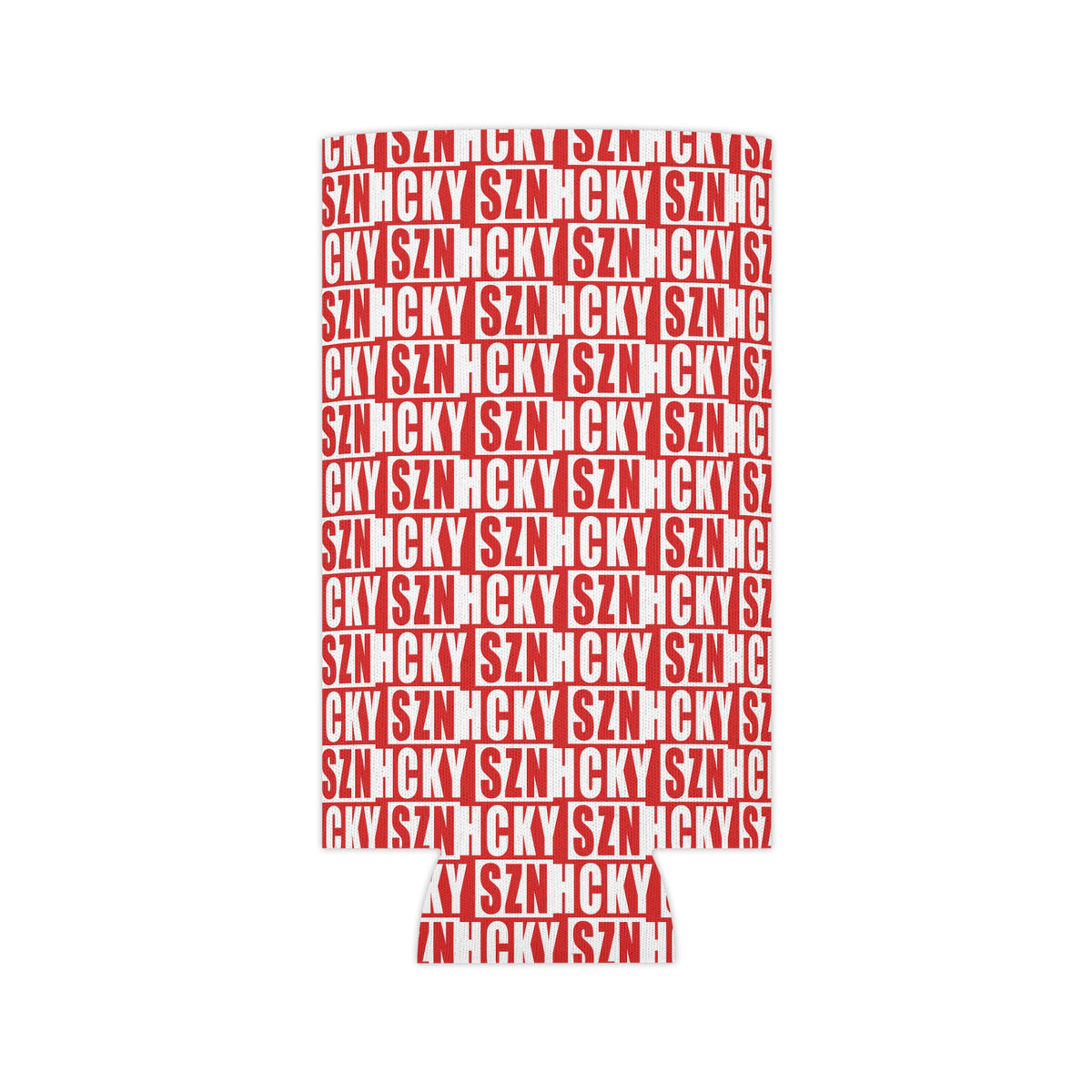 HCKY SZN AOP Slim Can Cooler (Red)