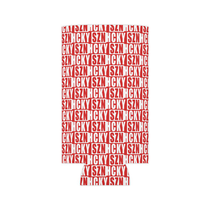 HCKY SZN AOP Slim Can Cooler (Red)