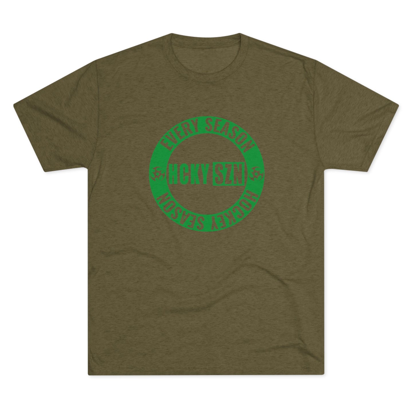 HCKY SZN Circle Logo TriBlend Tee Shirt (Green) - Various Colors