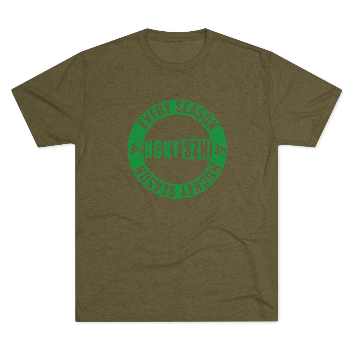 HCKY SZN Circle Logo TriBlend Tee Shirt (Green) - Various Colors