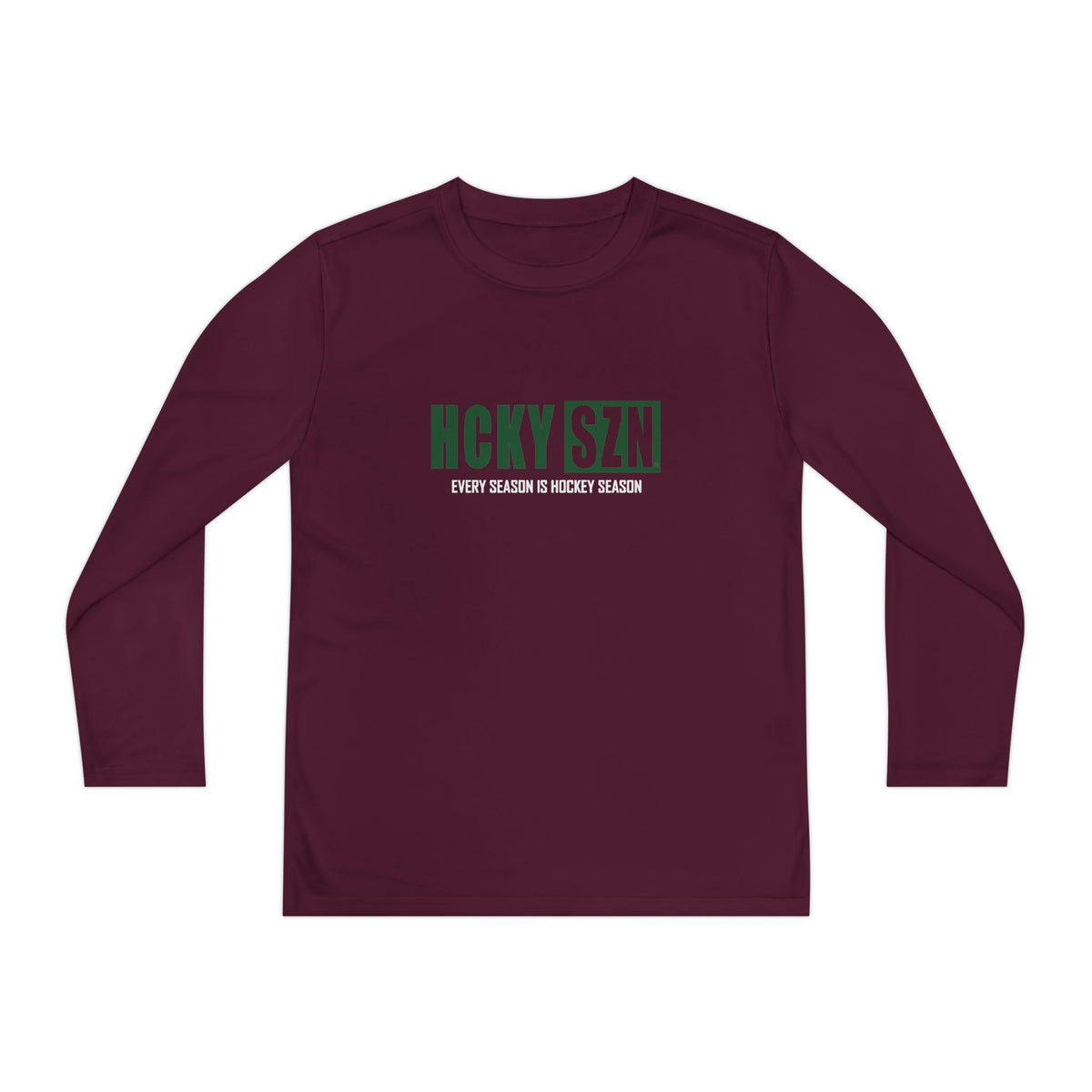 Every Season is HCKY SZN Youth Competitor Long Sleeve Tee (Forest Logo) - Various Colors