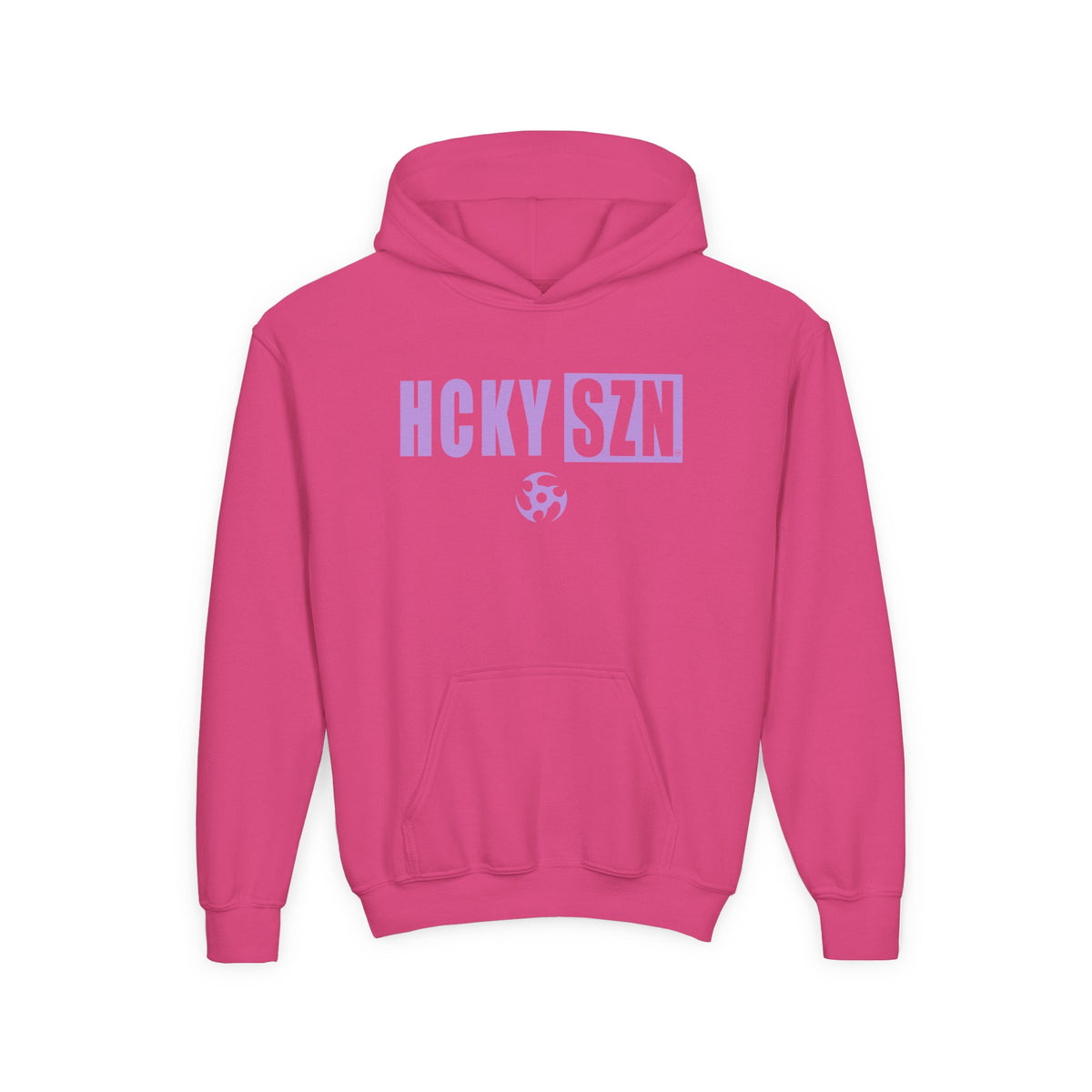 Youth HCKY SZN (Lavender Logo) Hooded Sweatshirt - Various Colors