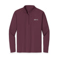 HCKY SZN Embroidered Quarter-Zip Pullover (Maroon/White)