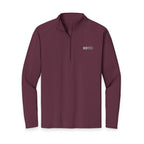 HCKY SZN Embroidered Quarter-Zip Pullover (Maroon/White)