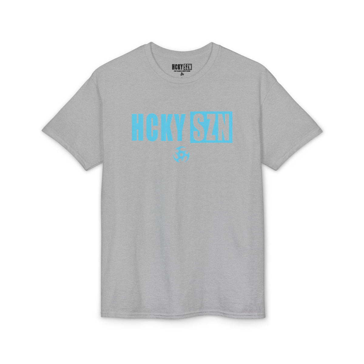 HCKY SZN Simple Star DryBlend Tee Shirt (Sky Blue Logo) - Various Colors