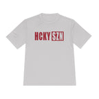 HCKYSZN (Flagship Logo) Adult Performance Tee - Silver/Cardinal