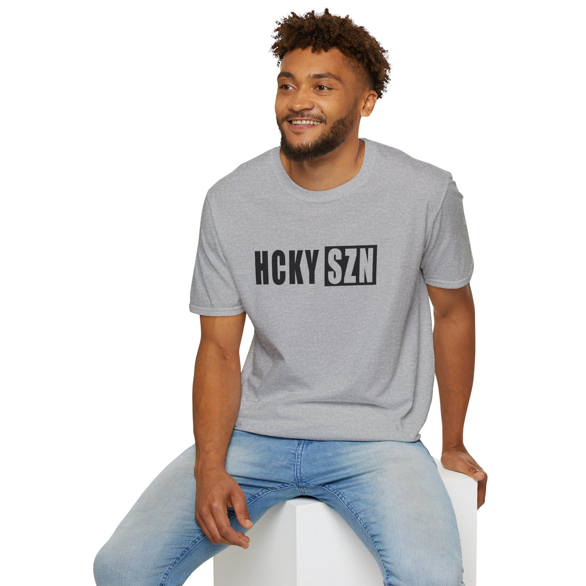 HCKY SZN Softstyle Tee Shirt (Sport Grey)