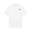HCKY SZN Embroidered Performance Hockey Polo (White/Black Logo)