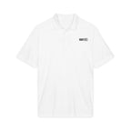 HCKY SZN Embroidered Performance Hockey Polo (White/Black Logo)