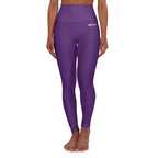 HCKY SZN High Waisted Yoga Leggings (Wineberry Purple)