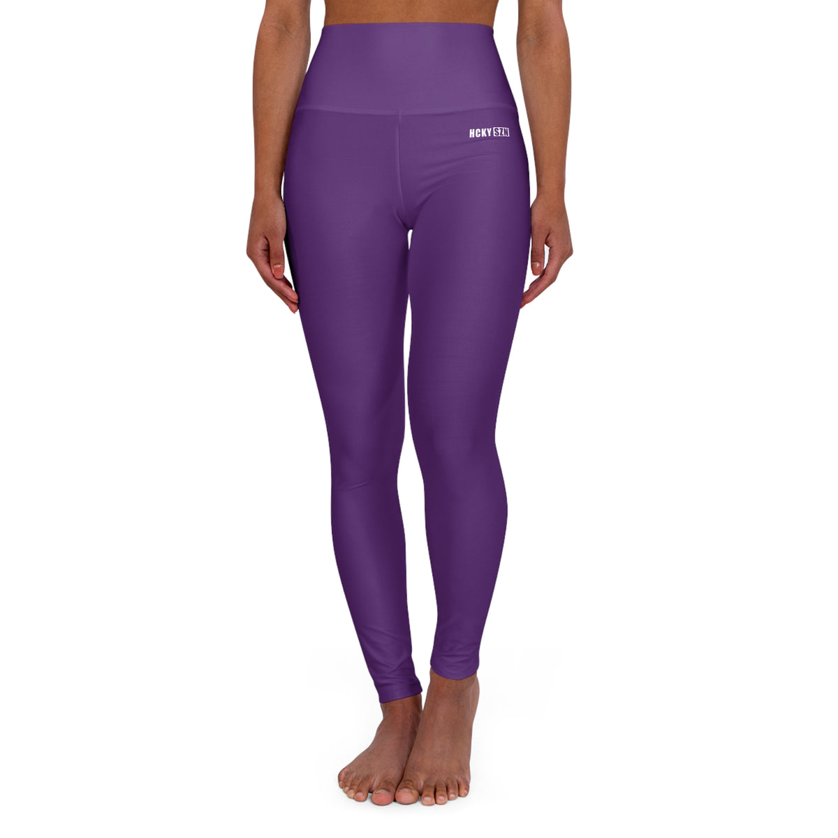 HCKY SZN High Waisted Yoga Leggings (Wineberry Purple)