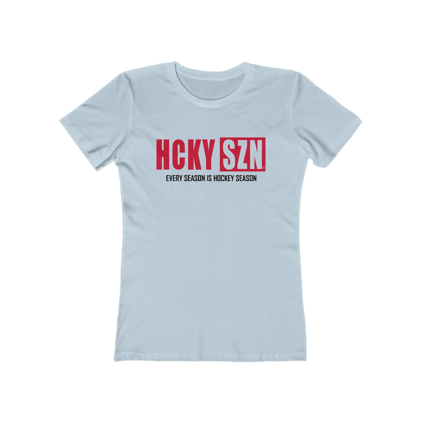 Every Season Is Hockey Season Women's Boyfriend Tee (Red Logo) - Various Colors