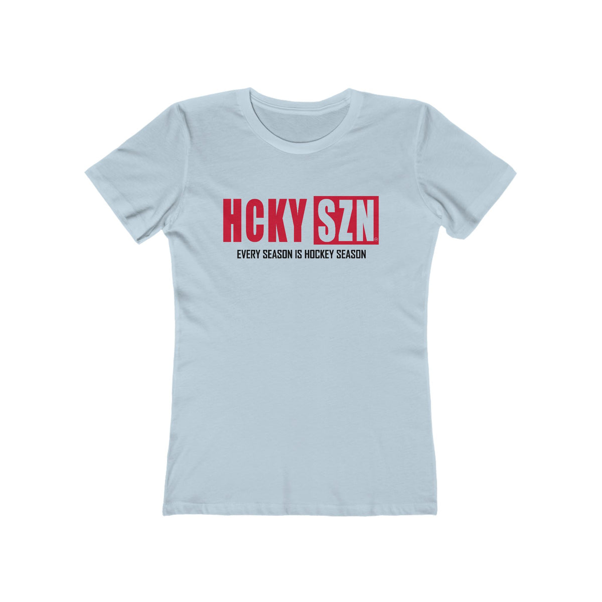 Every Season Is Hockey Season Women's Boyfriend Tee (Red Logo) - Various Colors