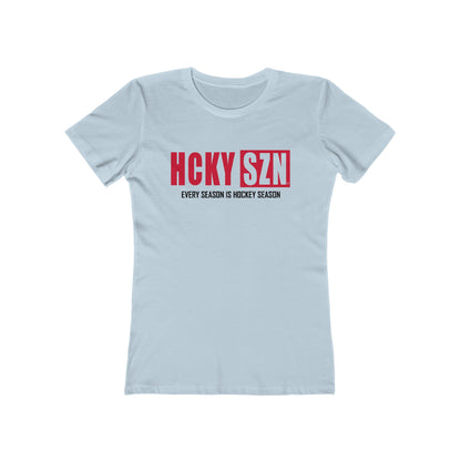 Every Season Is Hockey Season Women's Boyfriend Tee (Red Logo) - Various Colors