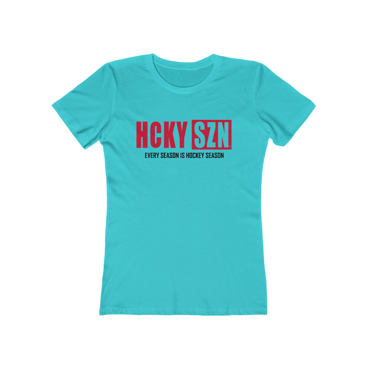 Every Season Is Hockey Season Women's Boyfriend Tee (Red Logo) - Various Colors