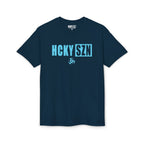 HCKY SZN Simple Star DryBlend Tee Shirt (Sky Blue Logo) - Various Colors