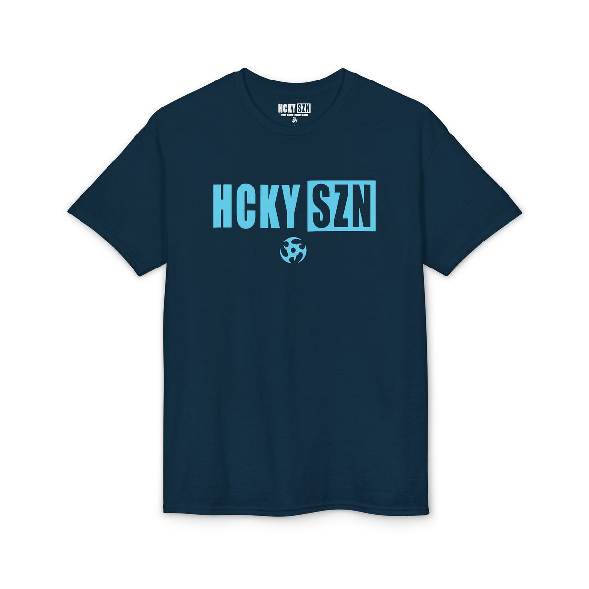 HCKY SZN Simple Star DryBlend Tee Shirt (Sky Blue Logo) - Various Colors