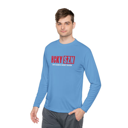 Every Season is HCKYSZN Performance Long Sleeve Tee - Red Logo