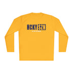 HCKYSZN (All Gas) Long Sleeve Adult Performance Tee - Gold/Navy/White