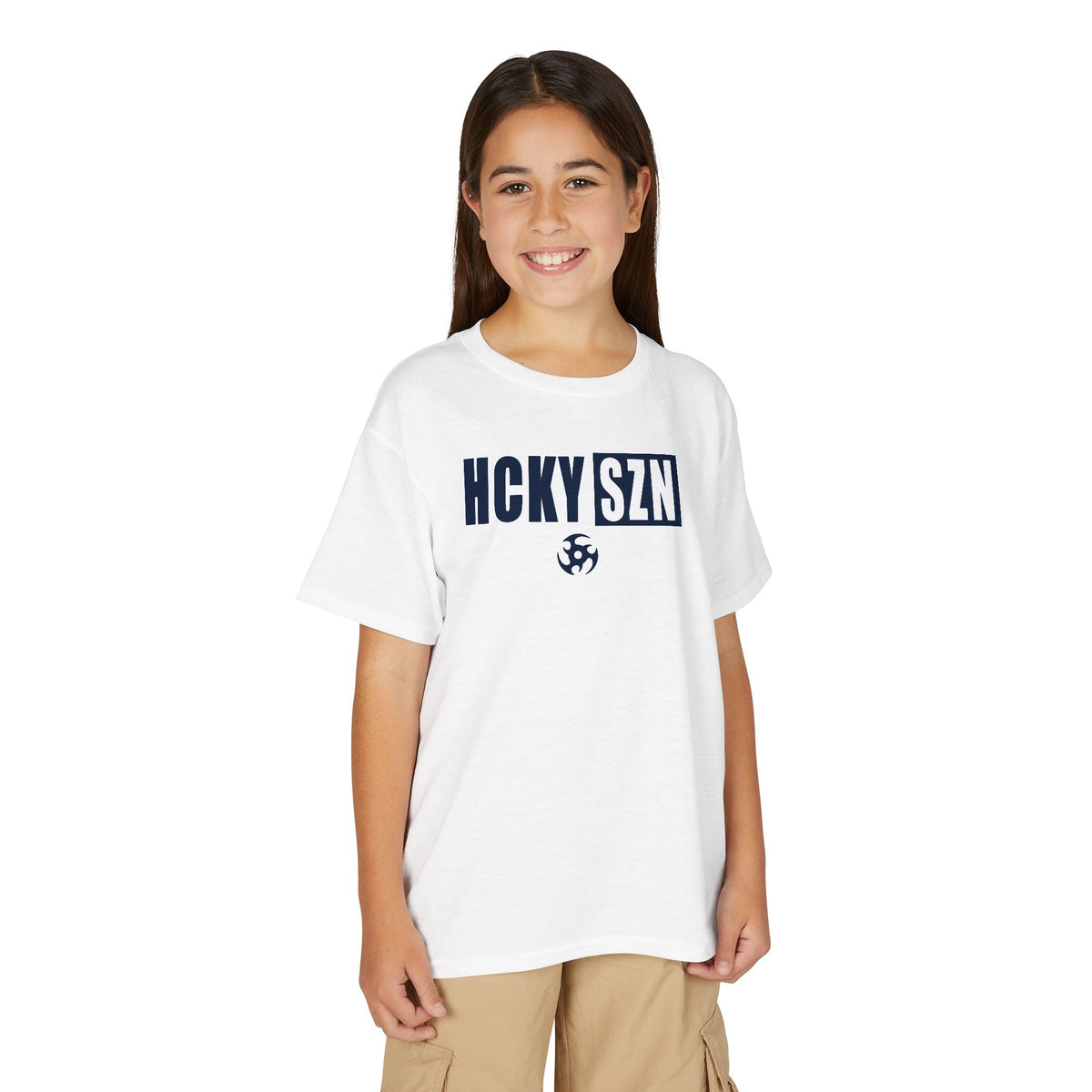 Youth HCKY SZN DryBlend Tee Shirt (Navy Logo) - Various Colors