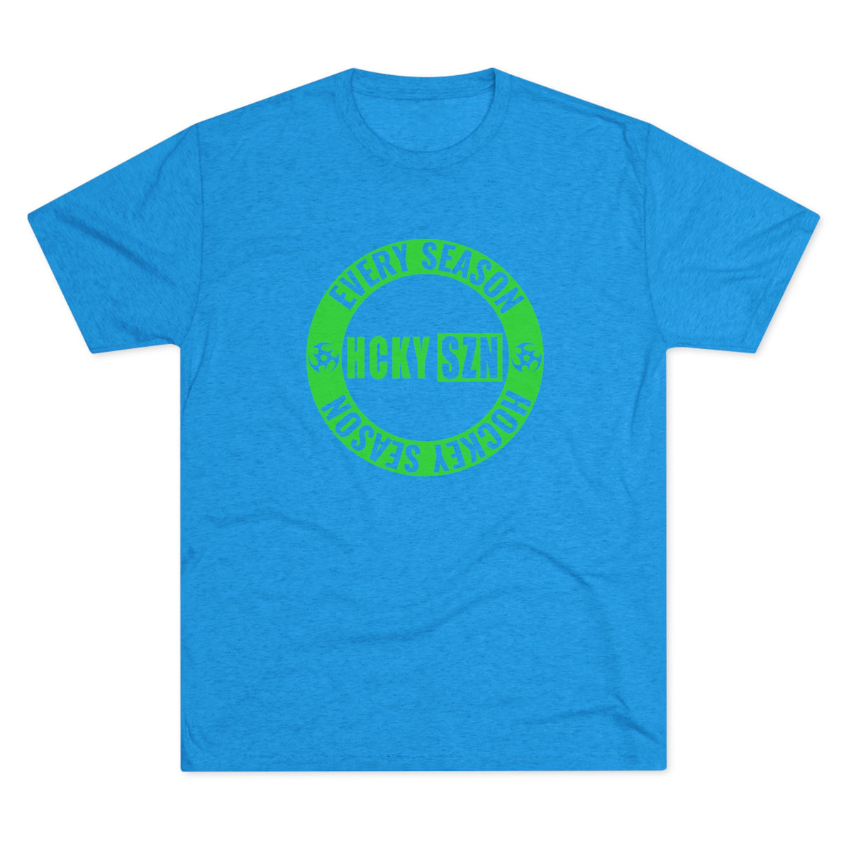 HCKY SZN Circle Logo TriBlend Tee Shirt (Lime) - Various Colors