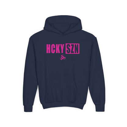 Youth HCKY SZN (Hot Pink Logo) Hooded Sweatshirt - Various Colors