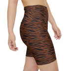HKY SZN High Waisted Workout Shorts (Tiger Stripe)