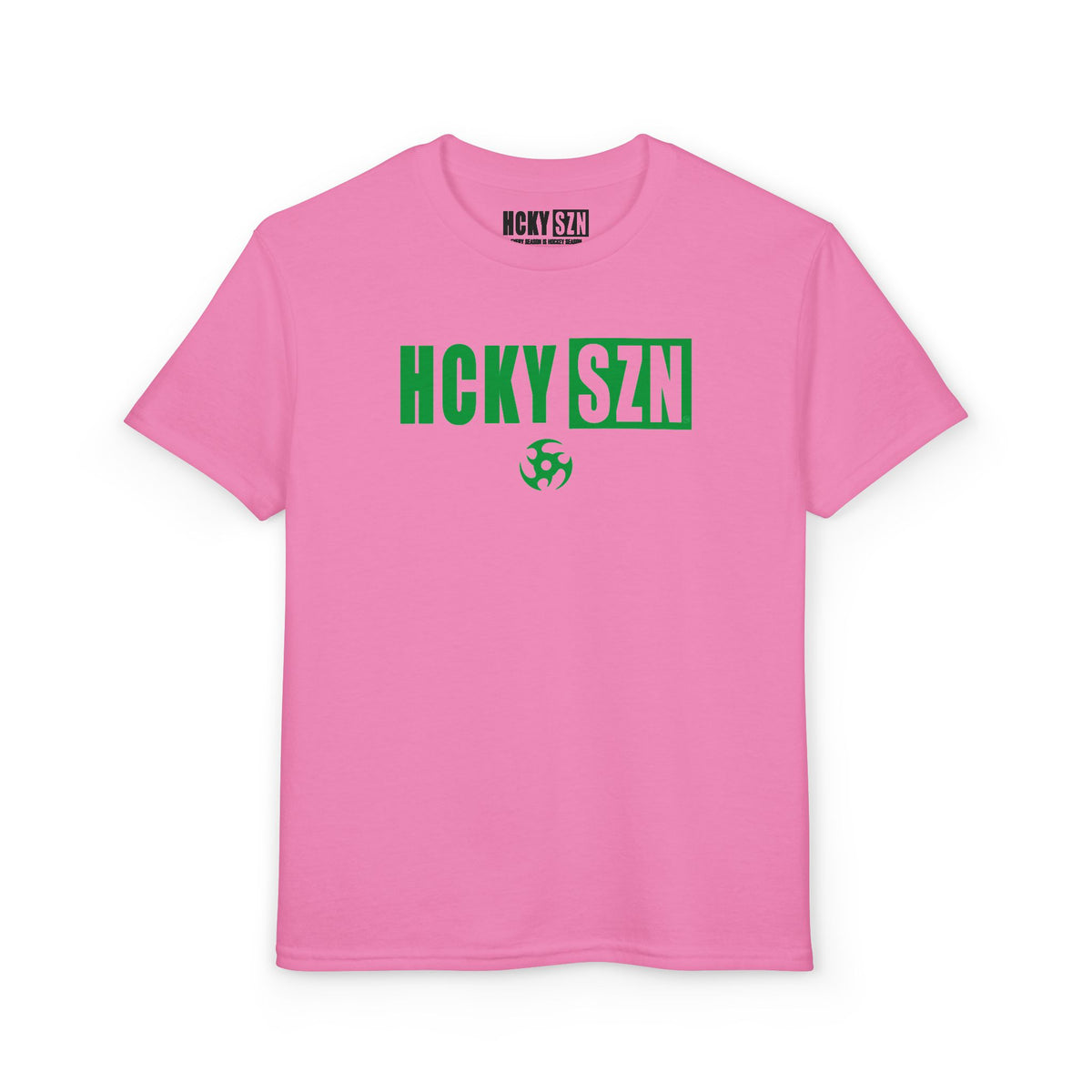 Youth HCKY SZN DryBlend Tee Shirt (Green Logo) - Various Colors