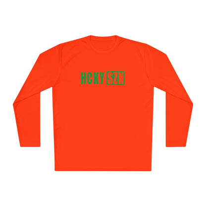 HCKY SZN Performance Long Sleeve Tee (Green Logo) - Various Colors