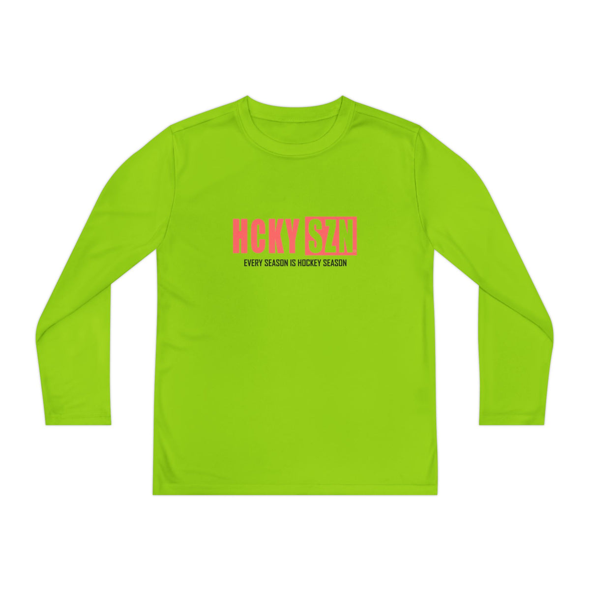 Every Season is HCKY SZN Youth Competitor Long Sleeve Tee (Peach Logo) - Various Colors