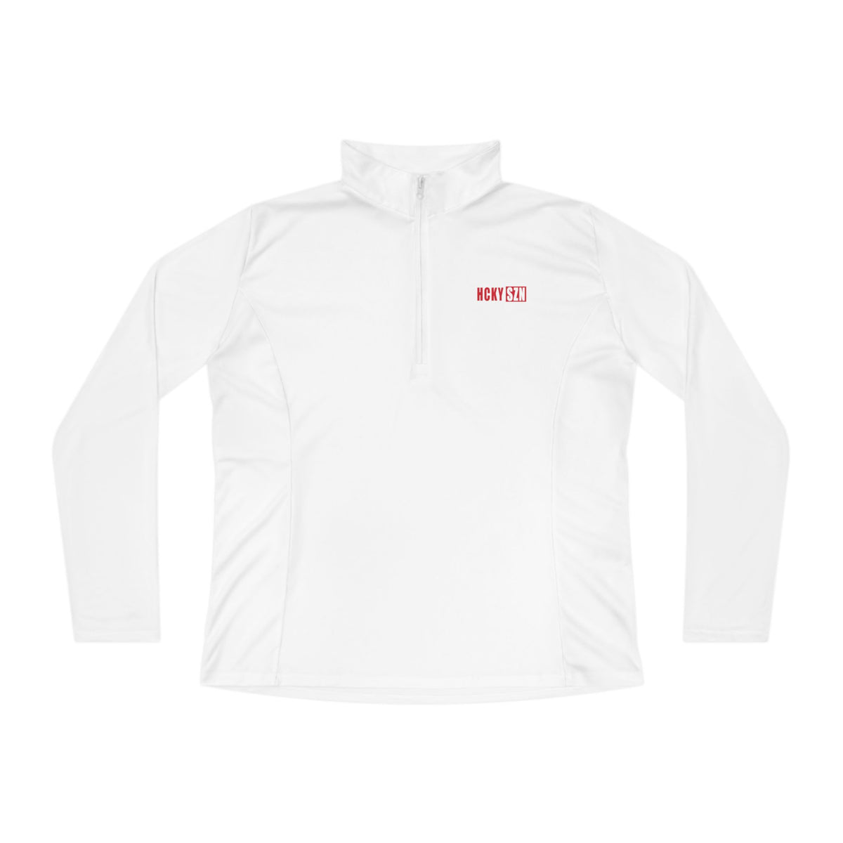 Women's HCKY SZN Quarter-Zip Pullover (White/Red)