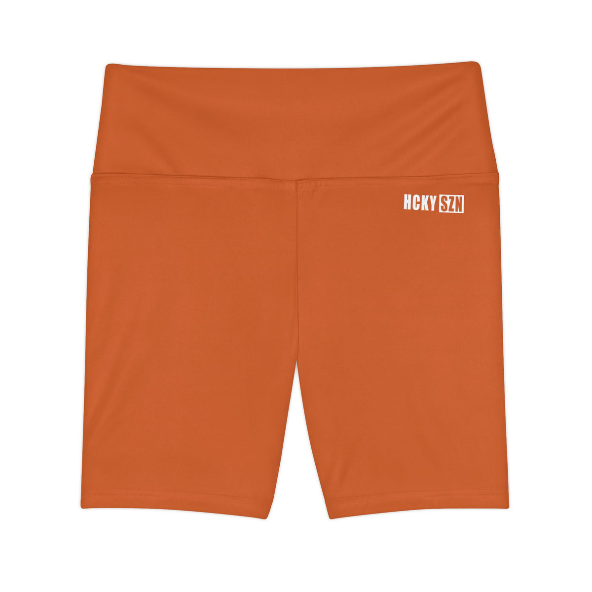 HKY SZN High Waisted Workout Shorts (Copper Orange)