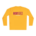 HCKYSZN (All Gas) Long Sleeve Adult Performance Tee - Gold/Raspberry/White