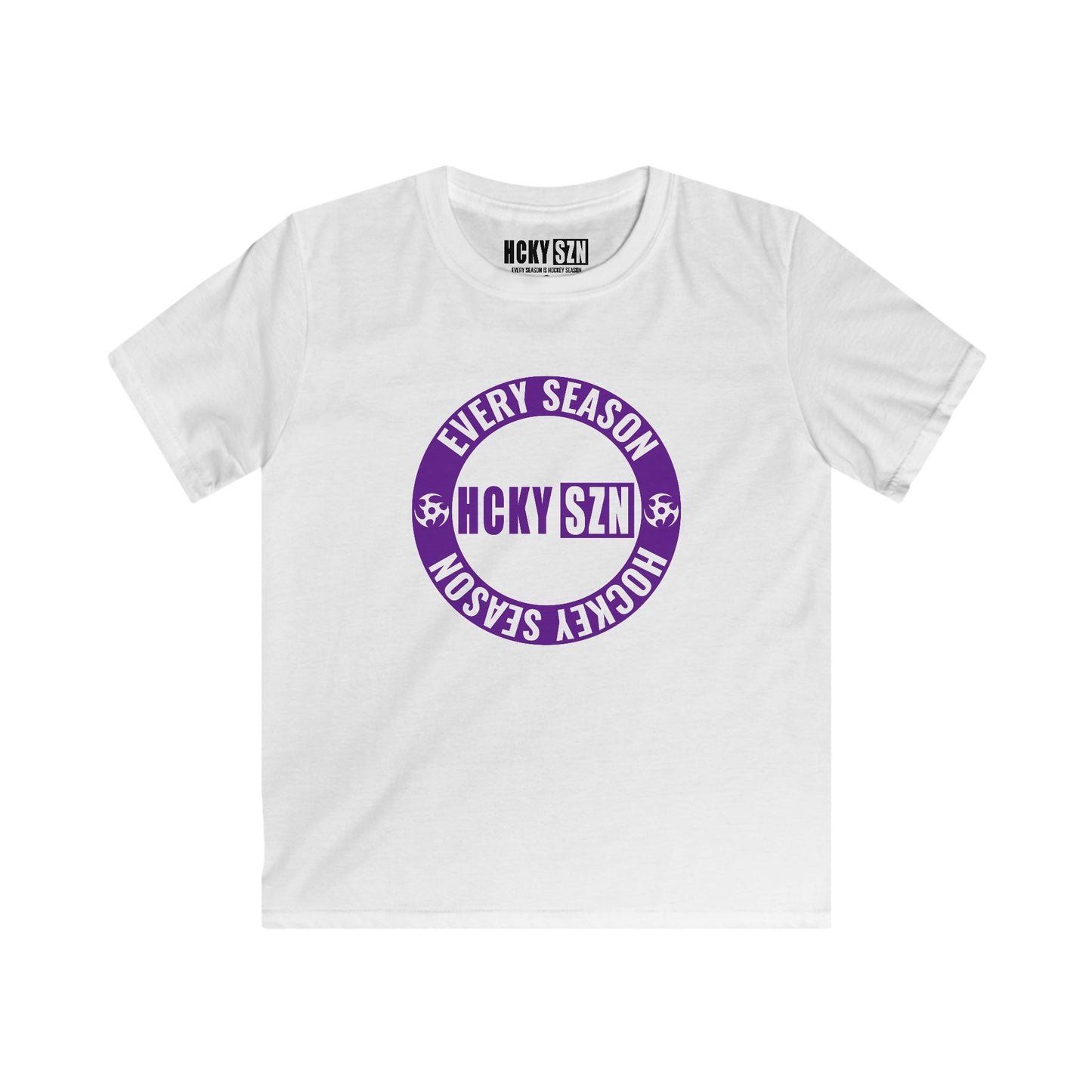 Youth Circle SZN Softstyle Tee (Purple Logo) - Various Colors
