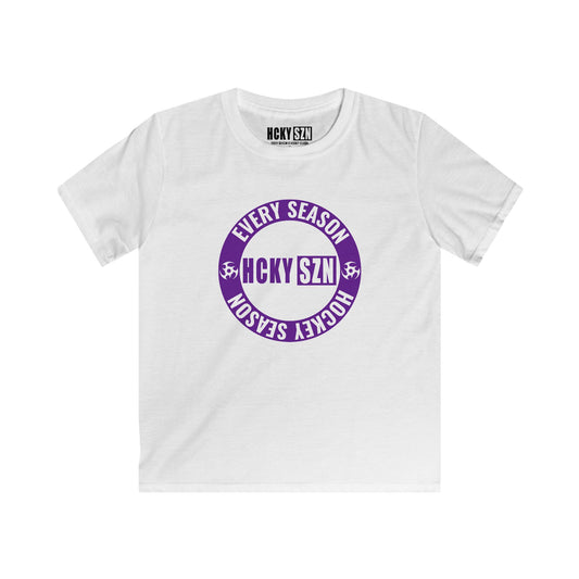 Youth Circle SZN Softstyle Tee (Purple Logo) - Various Colors